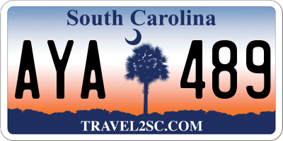 SC license plate AYA489
