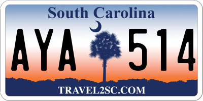 SC license plate AYA514