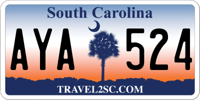SC license plate AYA524