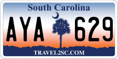SC license plate AYA629