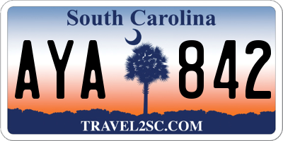 SC license plate AYA842