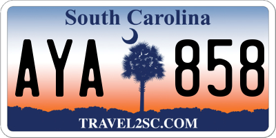 SC license plate AYA858