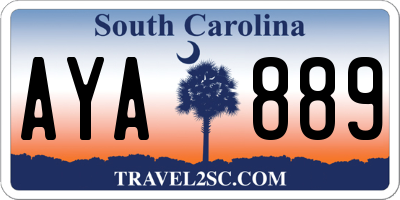 SC license plate AYA889