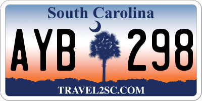 SC license plate AYB298