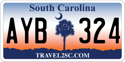 SC license plate AYB324
