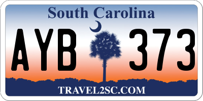 SC license plate AYB373