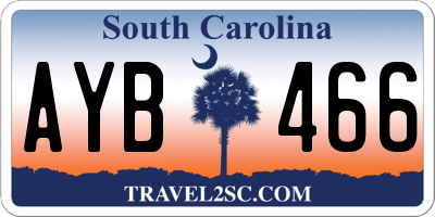 SC license plate AYB466