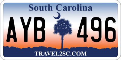 SC license plate AYB496