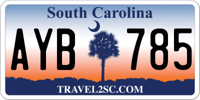 SC license plate AYB785