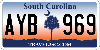 SC license plate AYB969