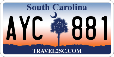 SC license plate AYC881