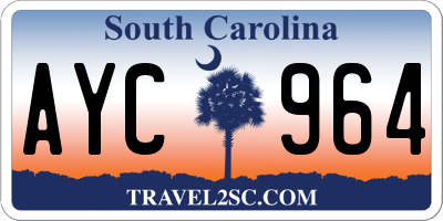 SC license plate AYC964