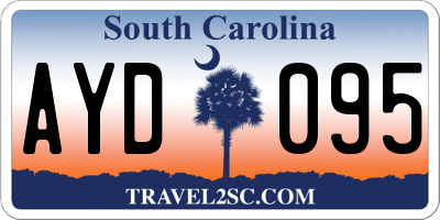 SC license plate AYD095