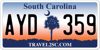 SC license plate AYD359