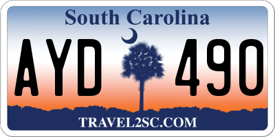 SC license plate AYD490