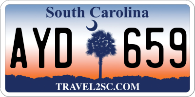 SC license plate AYD659