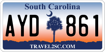 SC license plate AYD861
