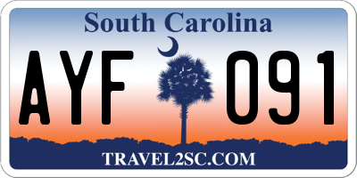 SC license plate AYF091