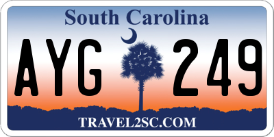 SC license plate AYG249