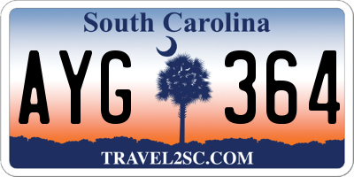 SC license plate AYG364
