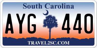 SC license plate AYG440