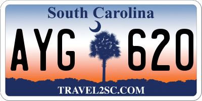 SC license plate AYG620