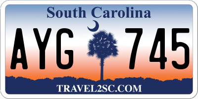 SC license plate AYG745
