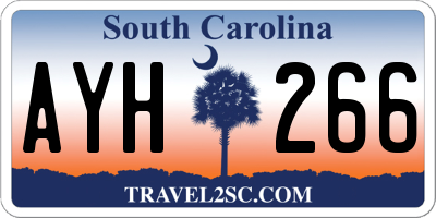 SC license plate AYH266