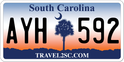 SC license plate AYH592