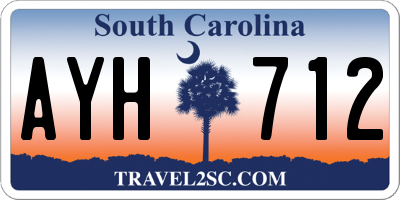 SC license plate AYH712