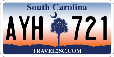 SC license plate AYH721