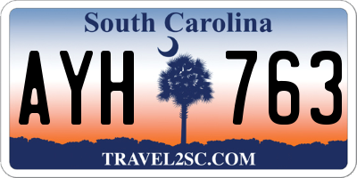 SC license plate AYH763