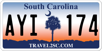 SC license plate AYI174