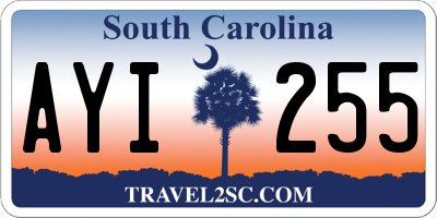 SC license plate AYI255
