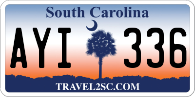 SC license plate AYI336