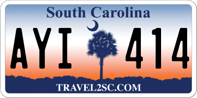 SC license plate AYI414