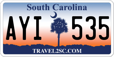SC license plate AYI535