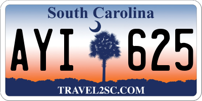 SC license plate AYI625