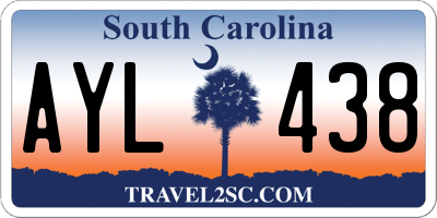 SC license plate AYL438