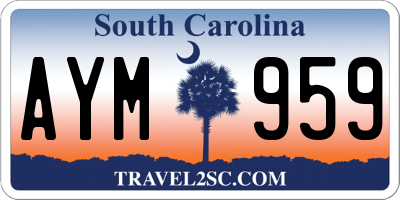 SC license plate AYM959