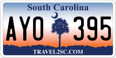 SC license plate AYO395