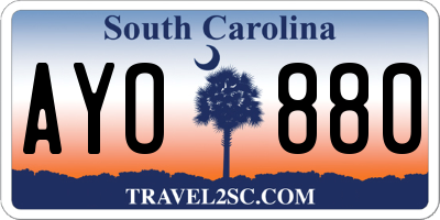 SC license plate AYO880