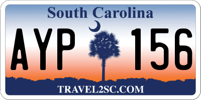 SC license plate AYP156