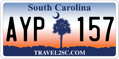 SC license plate AYP157