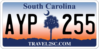 SC license plate AYP255