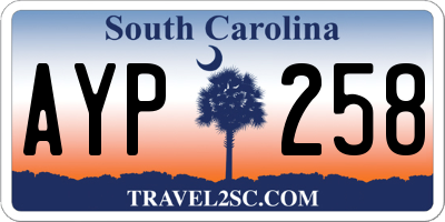 SC license plate AYP258