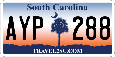 SC license plate AYP288