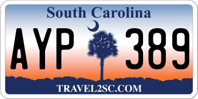 SC license plate AYP389