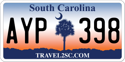 SC license plate AYP398