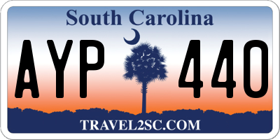 SC license plate AYP440